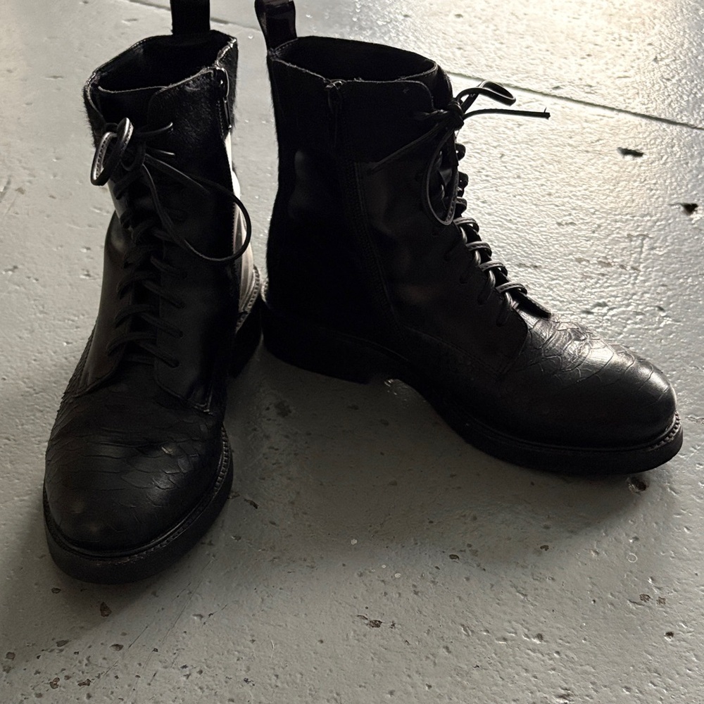 Jeffrey Campbell Black Combat Boots